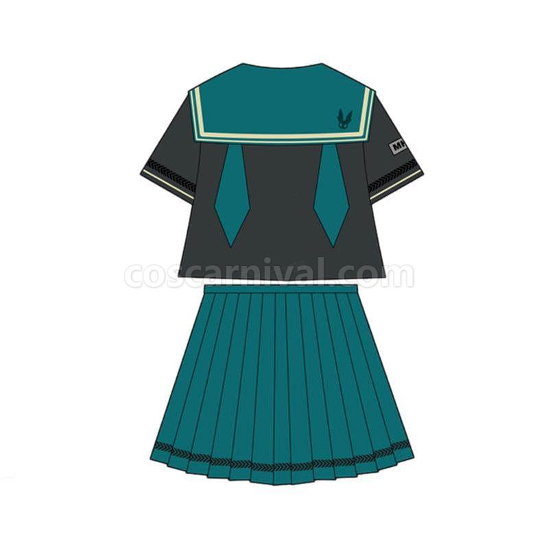 My Hero Academia Female Midoriya Izuku JK Uniform Cosplay Costume, back view