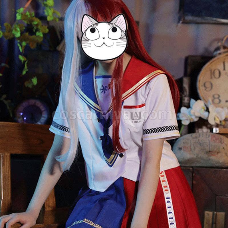 Shoto Todoroki cosplay costume from My Hero Academia, side view