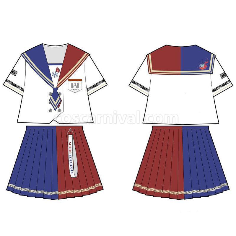 My Hero Academia Female Shoto Todoroki JK Uniform Cosplay Costume coscarnival011117821