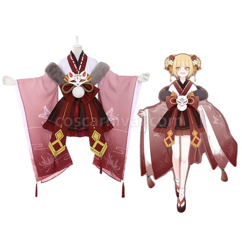 My Hero Academia Himiko Toga Kimono Cosplay Costumes coscarnival011118127