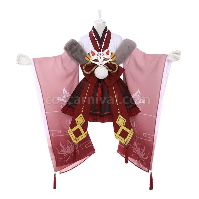My Hero Academia Himiko Toga Kimono Cosplay Costumes coscarnival011118135