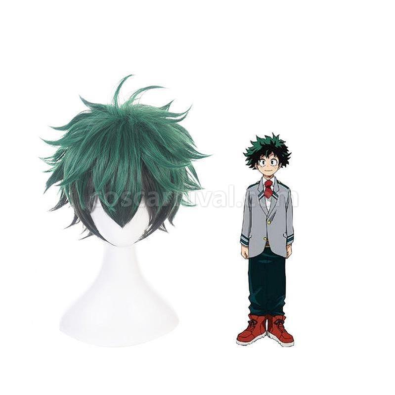 My Hero Academia Izuku Midoriya Deku Cosplay Wigs Short Green Fade Black Wig coscarnival011119372