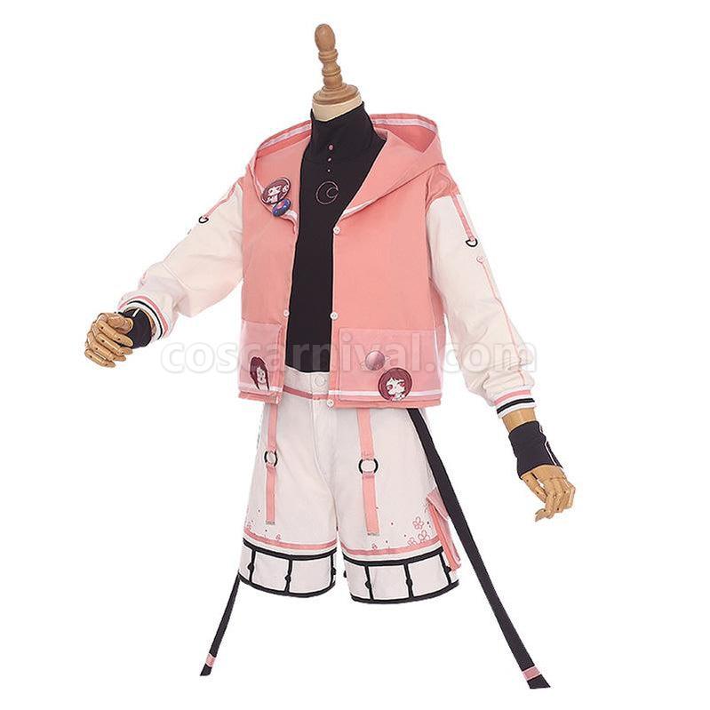 Ochaco Uraraka cosplay costume from My Hero Academia, side view