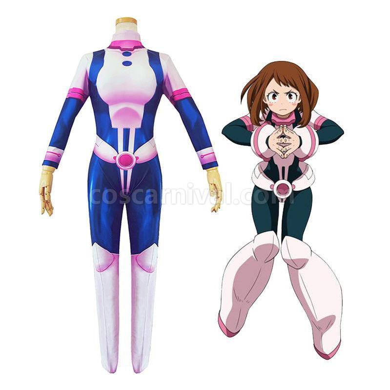 My Hero Academia Ochaco Uraraka Combat Jumpsuit Cosplay Costumes coscarnival011118247