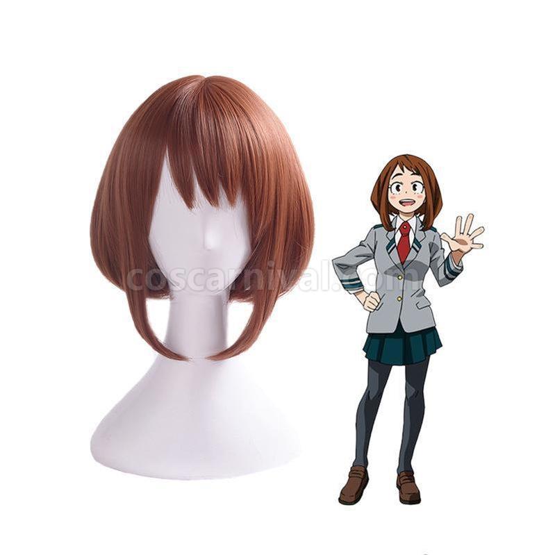 My Hero Academia Ochaco Uraraka Short Brown Cosplay Wigs coscarnival011119275