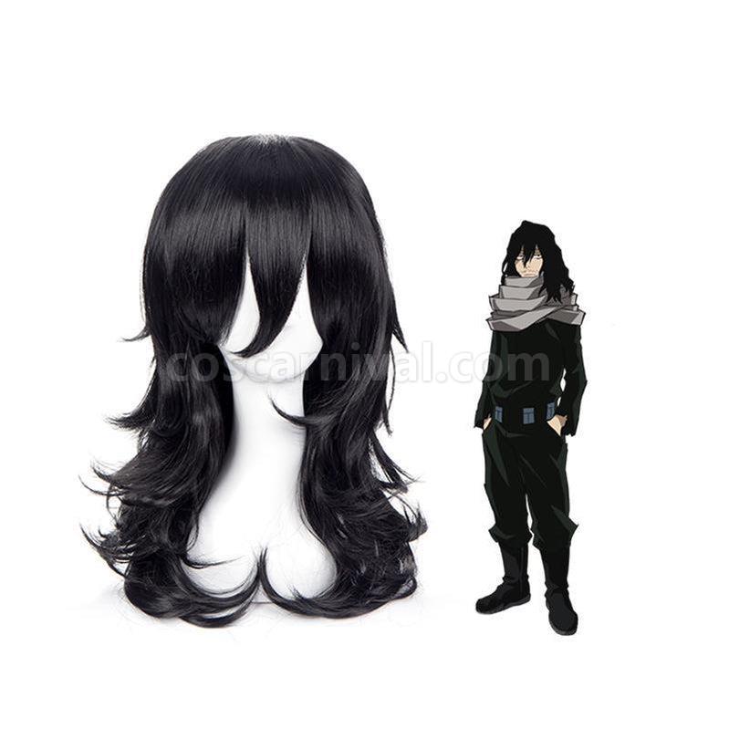 My Hero Academia Shouta Aizawa Long Black Cosplay Wigs coscarnival011119264