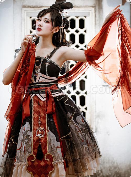 Mythical-Animals-Fight-Series-JSK-Classic-Lolita-Sling-Dress-coscarnival-5017
