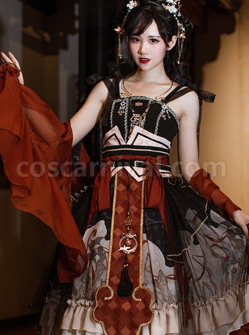Mythical-Animals-Fight-Series-JSK-Classic-Lolita-Sling-Dress-coscarnival-5028