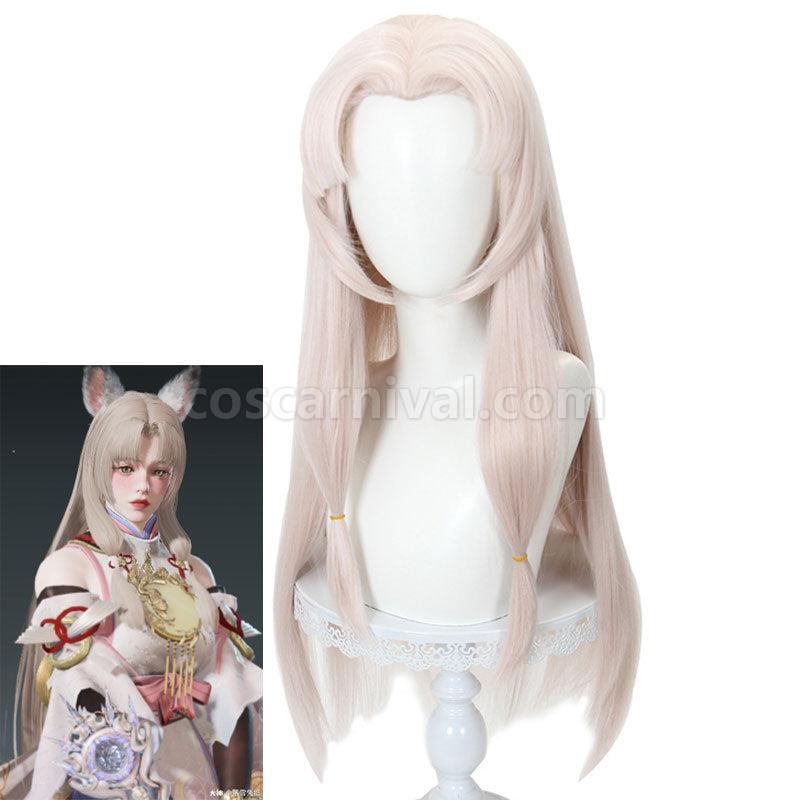 Naraka Bladepoint Tsuchimikado Kurumi Cherry Gray Cosplay Wigs coscarnival01115974