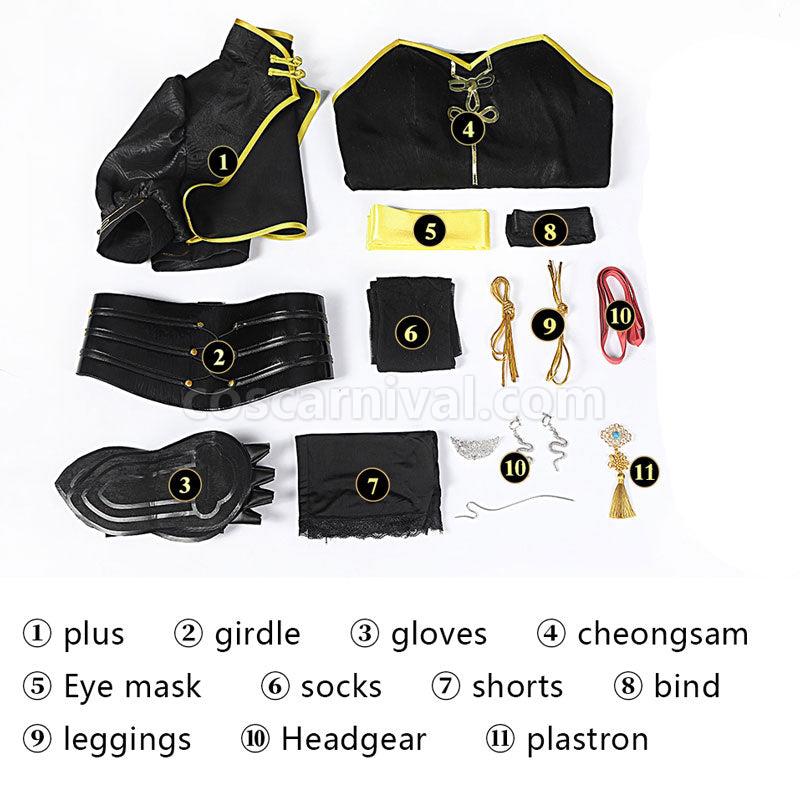 Naraka Bladepoint Viper Ning Cheongsam Cosplay Costumes coscarnival01116262