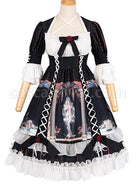 Narkissos-Series-Printing-Retro-Black-Classic-Lolita-Short-Sleeve-Dress-coscarnival-5000