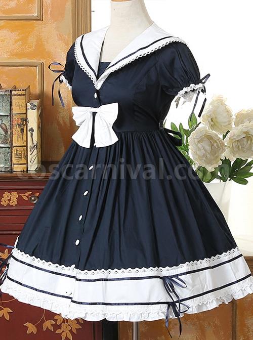 Navy-Collar-Cotton-Short-Sleeve-Classic-Lolita-Dress-coscarnival-1069