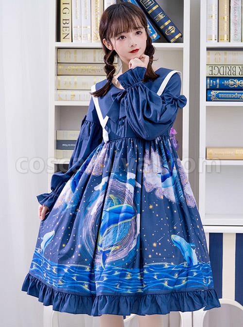 Nebula-Whale-Series-OP-Printing-Classic-Lolita-Long-Sleeve-Dress-coscarnival-4158