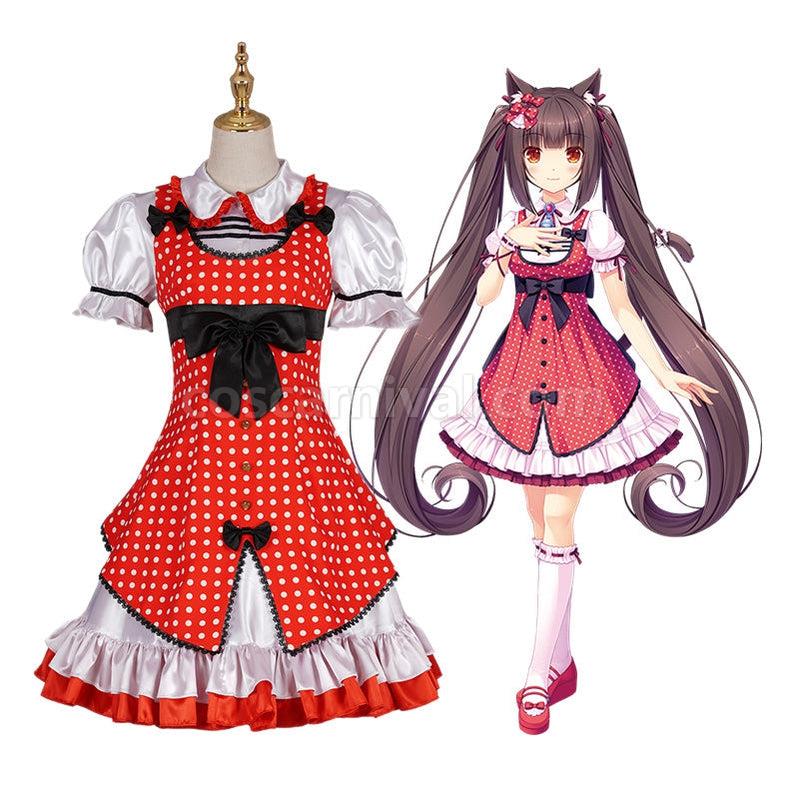 Nekopara Catgirl Chocola Casual Dress Cosplay Costume coscarnival011116520