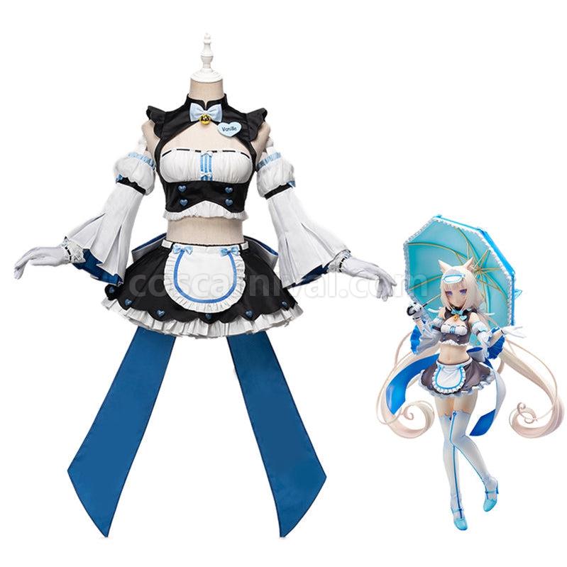 Nekopara Catgirl Vanilla Race Queen Maid Outfits Cosplay Costume coscarnival011113322