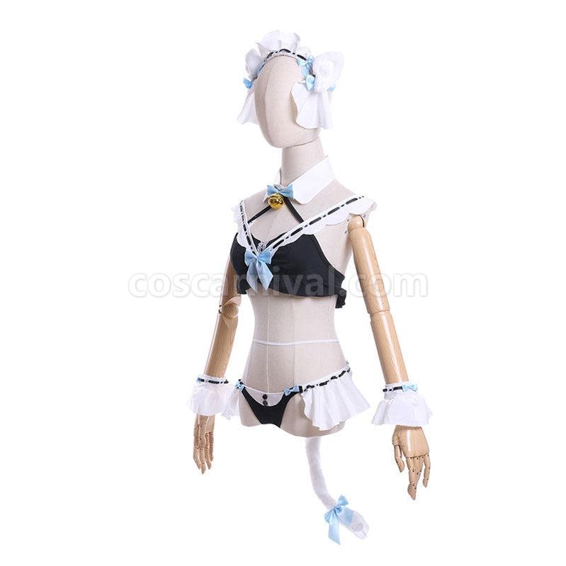 Nekopara Chocola Vanilla Maid Swimsuit Halloween Cosplay Costumes coscarnival011111155