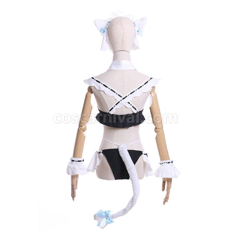 Nekopara Chocola Vanilla Maid Swimsuit Halloween Cosplay Costumes coscarnival011111164