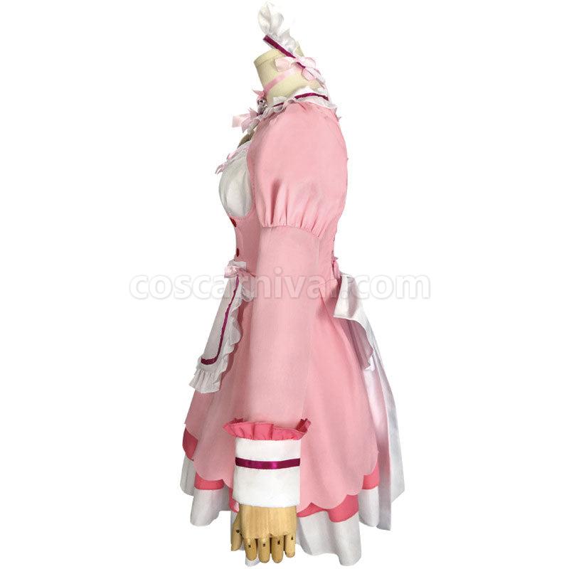 Nekopara Chocola Vanilla Pink Maid Uniform Cosplay Costumes coscarnival01113947