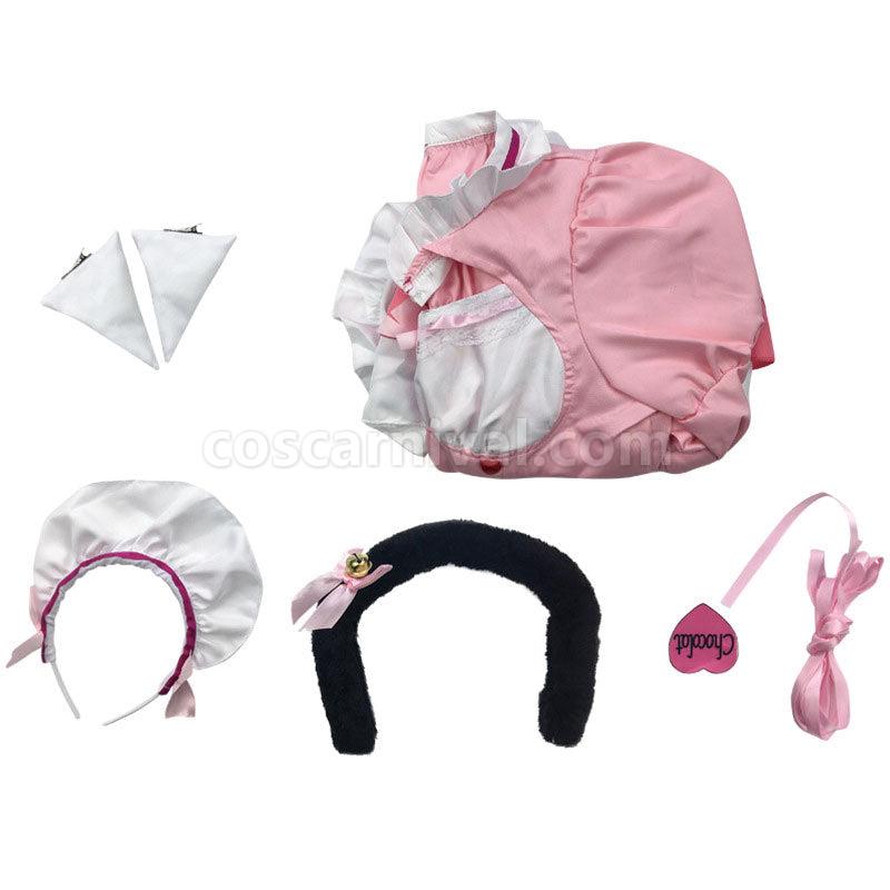 Nekopara Chocola Vanilla Pink Maid Uniform Cosplay Costumes coscarnival01113970