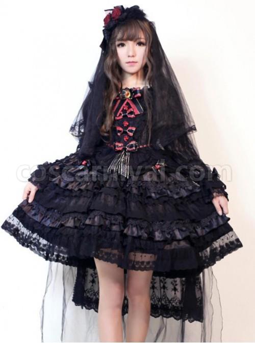 New Version Gorgeous Lolita Long Sleeves OP Dress coscarnival