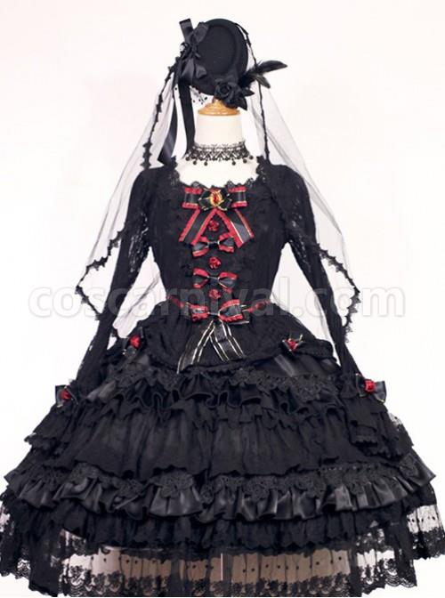 New Version Gorgeous Lolita Long Sleeves OP Dress coscarnival