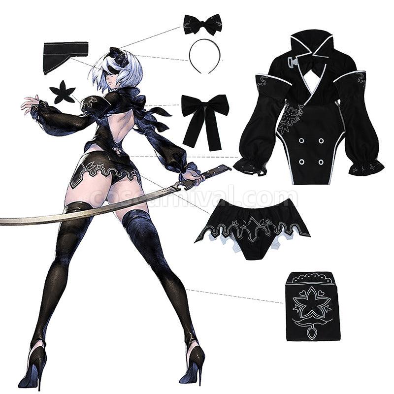NieR automata Re in carnation 2B Fullset Halloween Cosplay Costumes coscarnival01119927