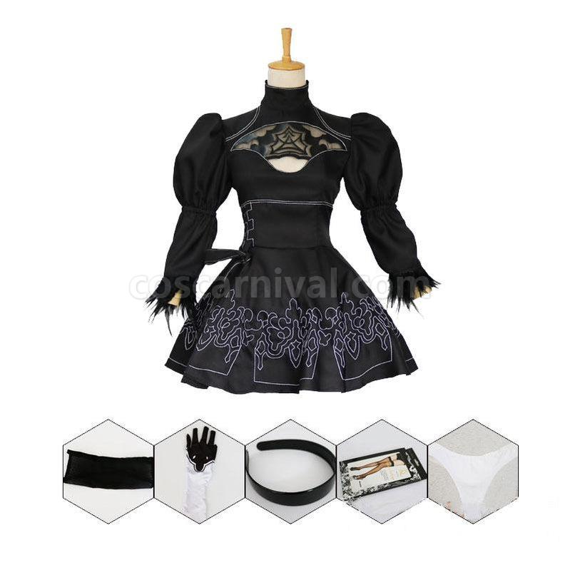 Nier Automata 2B YoRHa No.2 Type B Cosplay Costumes coscarnival011118652