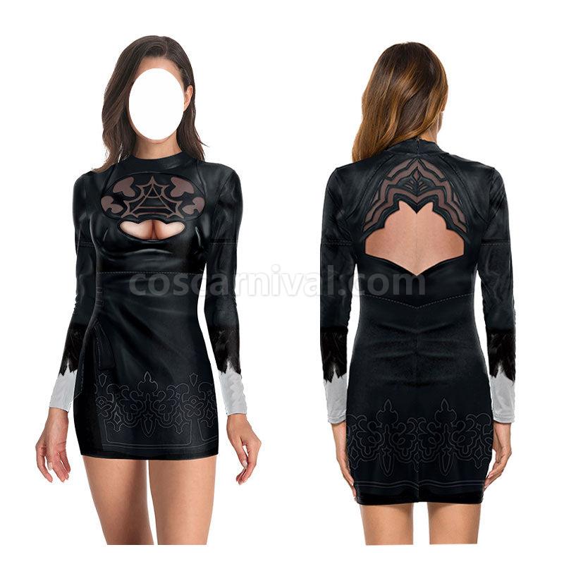 Nier Automata 2B YoRHa No.2 Type B Dress Cosplay Costumes coscarnival01115416