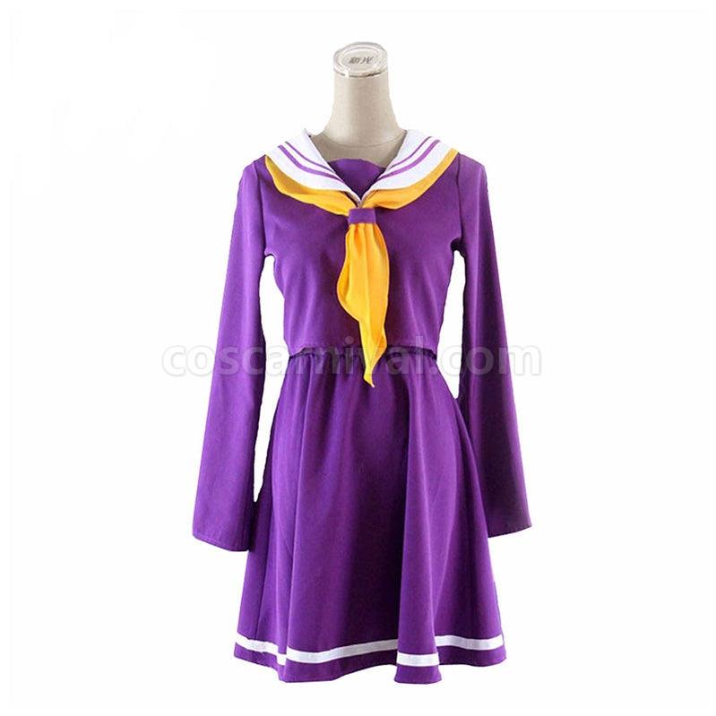 No No Life Shiro Purple Uniform Cosplay Costume coscarnival011115395