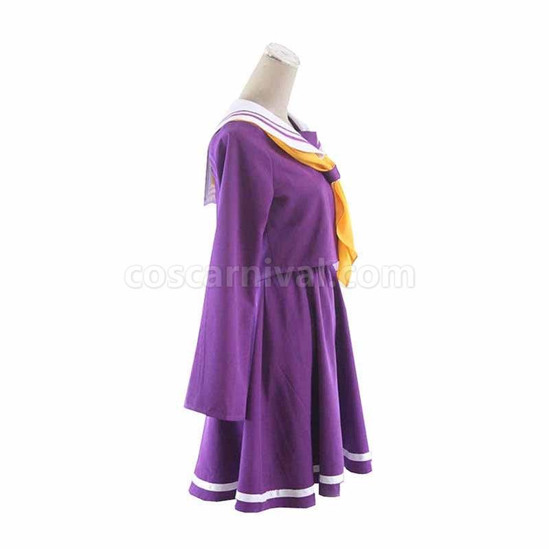 No No Life Shiro Purple Uniform Cosplay Costume coscarnival011115402