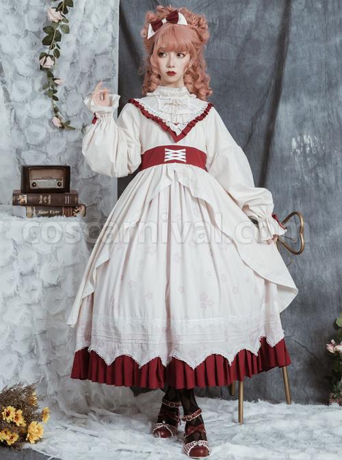 North-Mirror-Flower-Series-OP-Classic-Lolita-Nordic-Court-Style-Autumn-Winter-Long-Sleeve-Dress-coscarnival-3882