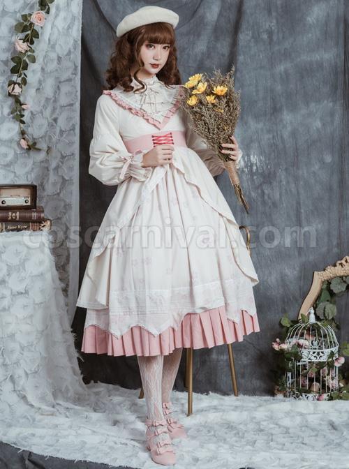 North-Mirror-Flower-Series-OP-Classic-Lolita-Nordic-Court-Style-Autumn-Winter-Long-Sleeve-Dress-coscarnival-3911