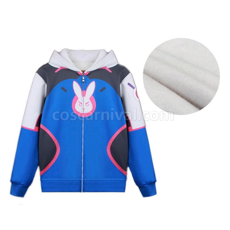 OW Overwatch D.Va Hana Song Fleece Lined Hoodie Jacket Cosplay Costumes coscarnival011117256