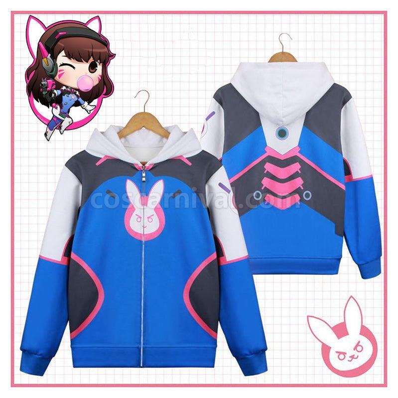 OW Overwatch D.Va Hana Song Fleece Lined Hoodie Jacket Cosplay Costumes coscarnival011117269