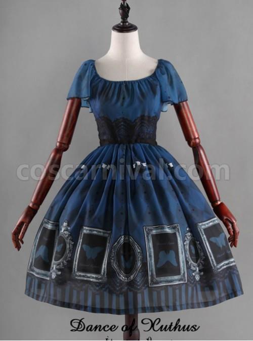 Obsidian-Butterfly-Dance-Jewelry-Blue-Short-Sleeve-Lolita-OP-coscarnival-4996