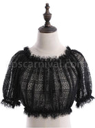 Off Shoulder Lolita Puff Sleeve Lace Short Blouse coscarnival