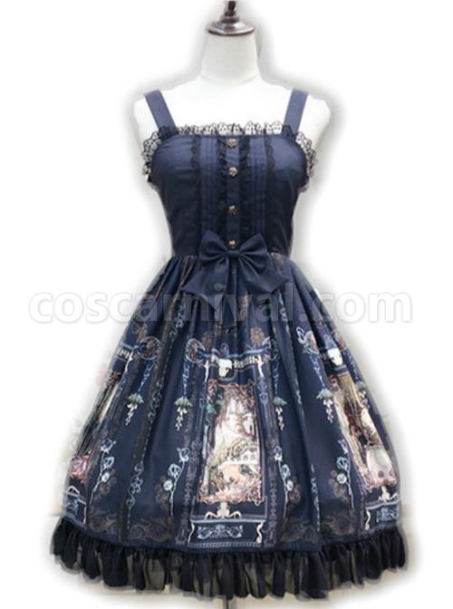 Old-Castle-Elves-Series-Retro-Lace-Classic-Lolita-Sling-Dress-coscarnival-4141