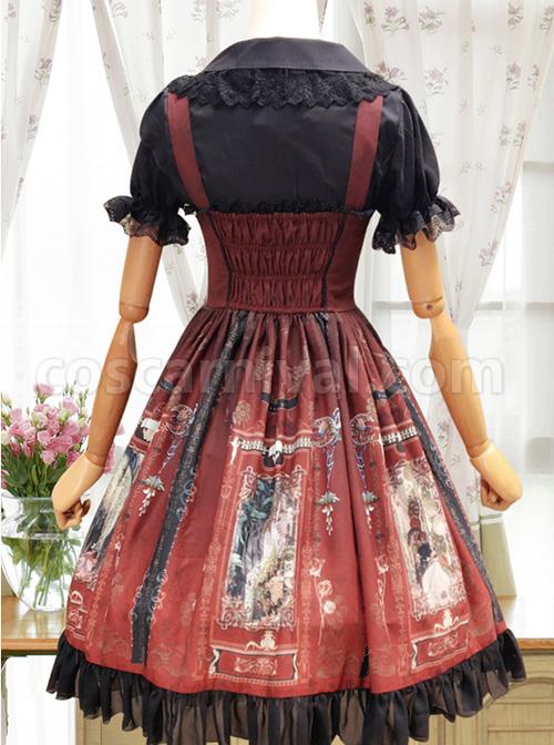 Old-Castle-Elves-Series-Retro-Lace-Classic-Lolita-Sling-Dress-coscarnival-4145