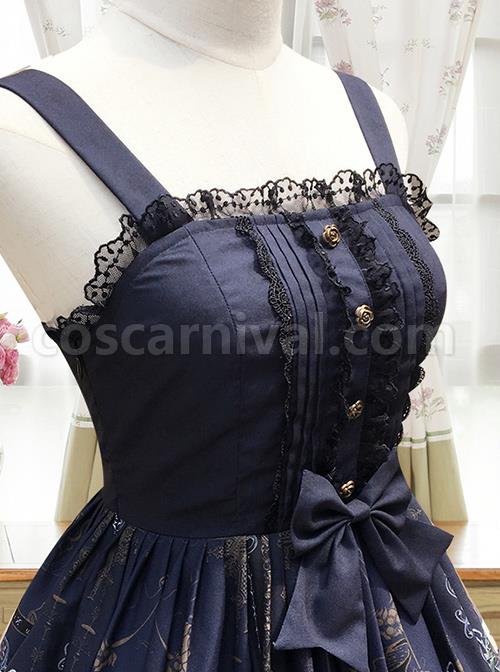 Old-Castle-Elves-Series-Retro-Lace-Classic-Lolita-Sling-Dress-coscarnival-4149
