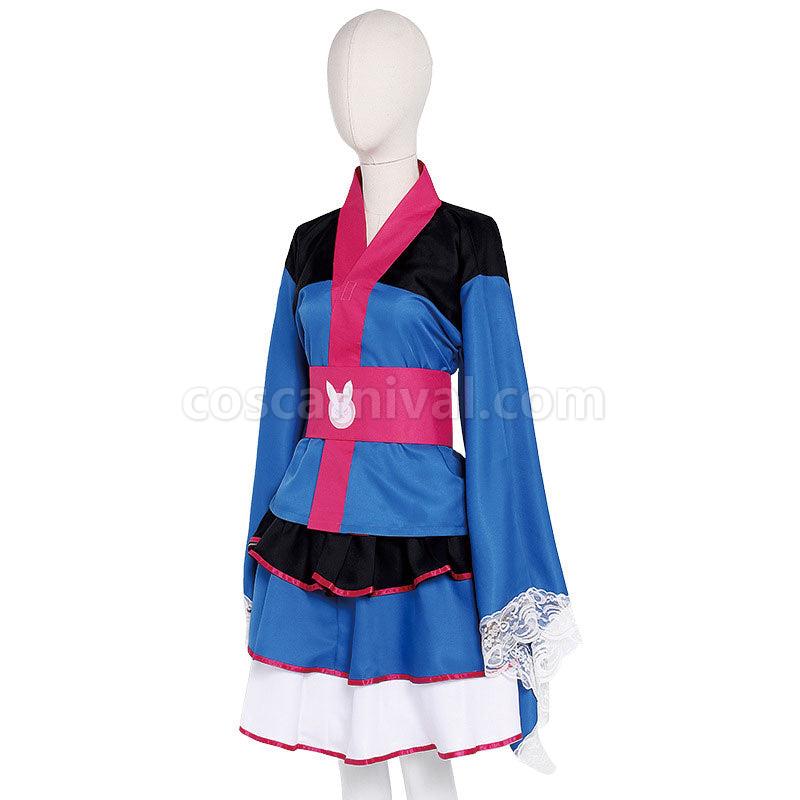 Overwatch D.Va Hana Song Kimono Lolita Dress Cosplay Costumes coscarnival01113724