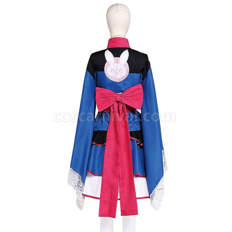 Overwatch D.Va Hana Song Kimono Lolita Dress Cosplay Costumes coscarnival01113731