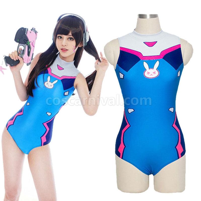Overwatch D.Va Hana Song Swimsuit Leotard Cosplay Costumes coscarnival011116185