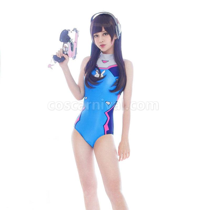 Overwatch D.Va Hana Song Swimsuit Leotard Cosplay Costumes coscarnival011116202