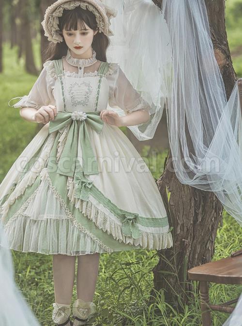 Pastoral-Style-Elegant-Embroidery-Green-Fresh-Lace-Irregular-Hem-Design-Classic-Lolita-Sleeveless-Dress-coscarnival-2427