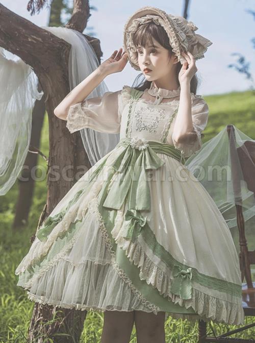 Pastoral-Style-Elegant-Embroidery-Green-Fresh-Lace-Irregular-Hem-Design-Classic-Lolita-Sleeveless-Dress-coscarnival-2435