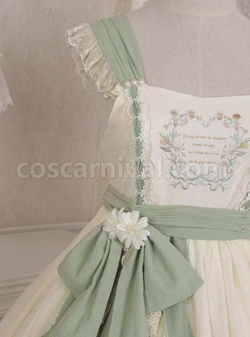 Pastoral-Style-Elegant-Embroidery-Green-Fresh-Lace-Irregular-Hem-Design-Classic-Lolita-Sleeveless-Dress-coscarnival-2453