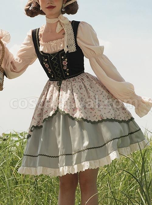Pastoral-Style-Elegant-Girl-Autumn-Winter-Black-Embroidered-Velvet-Vest-Floral-Print-Hem-Classic-Lolita-Sleeveless-Dress-coscarnival-1579