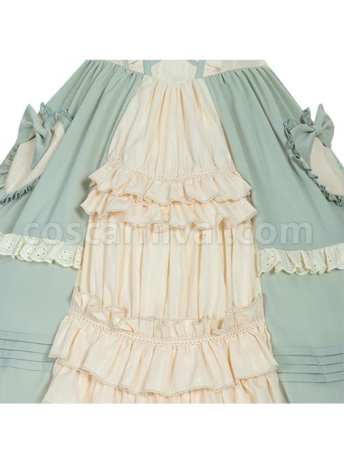 Pastoral-Style-Light-Green-Sweet-Lolita-Sling-Dress-And-Shirt-Set-coscarnival-663