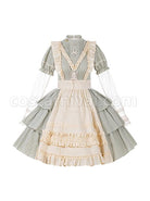 Pastoral-Style-Stand-Collar-Puff-Sleeve-Stitching-Wave-Dot-Mesh-Fake-Two-Piece-Design-Classic-Lolita-Long-Sleeved-Dress-coscarnival-2381