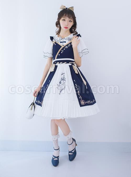 Pear-Flowers-And-Lotus-Flowers-Series-Chinese-Style-Qi-Lolita-Sling-Dress-coscarnival-4534
